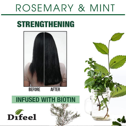 Rosemary and Mint Premium Hair Oil with Biotin 7.1 Oz. - Natural Rosemary Oil for Hair Growth & Biotin