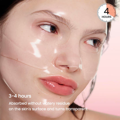 Bio-Collagen Real Deep Mask, Hydrating Overnight Hydrogel Face Mask, Pore Minimizing, Elasticity, Plumping, Travel Essentials & Self Care Gifts for Women, Korean Skin Care | 1.19Oz(34G) X 4Ea