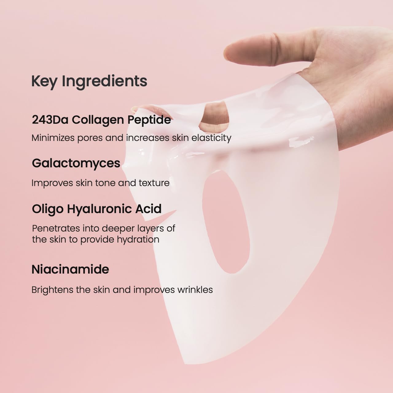 Bio-Collagen Real Deep Mask, Hydrating Overnight Hydrogel Face Mask, Pore Minimizing, Elasticity, Plumping, Travel Essentials & Self Care Gifts for Women, Korean Skin Care | 1.19Oz(34G) X 4Ea
