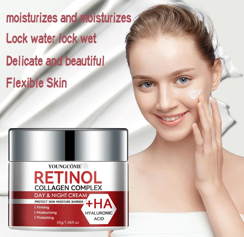 Retinol Collagen Facial Care Moisturizing Cream Deep Hydration Suitable for Dry Aging Face Cream Moisturizing Skin Repair