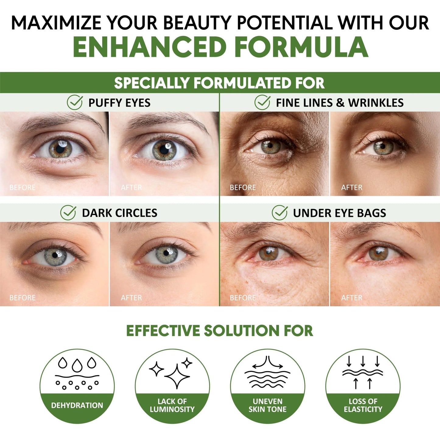 Green Tea Under-Eye Patches — 30 Pairs