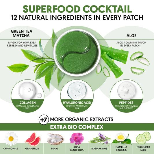Green Tea Under-Eye Patches — 30 Pairs